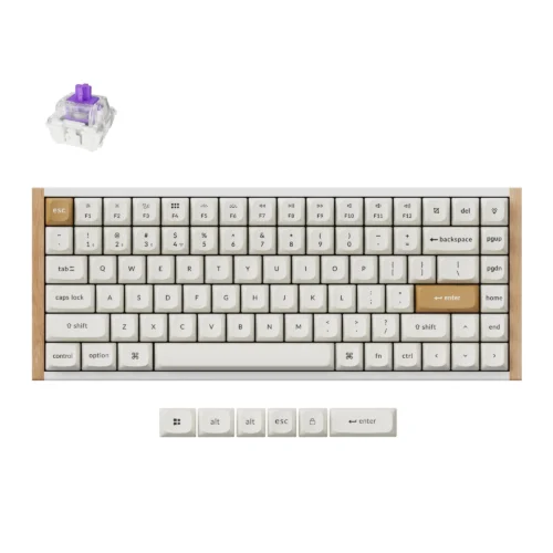 Геймърска механична клавиатура Keychron K2 HE Special Edition White -