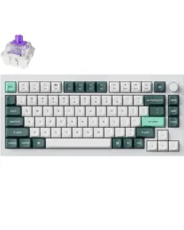Механична клавиатура Keychron Q1 HE QMK 75% Shell White - Gateron Double-Rail Magnetic Nebula