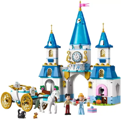 Alternative view of LEGO Princess Cinderella's castle and horse-drawn carriage- 43275