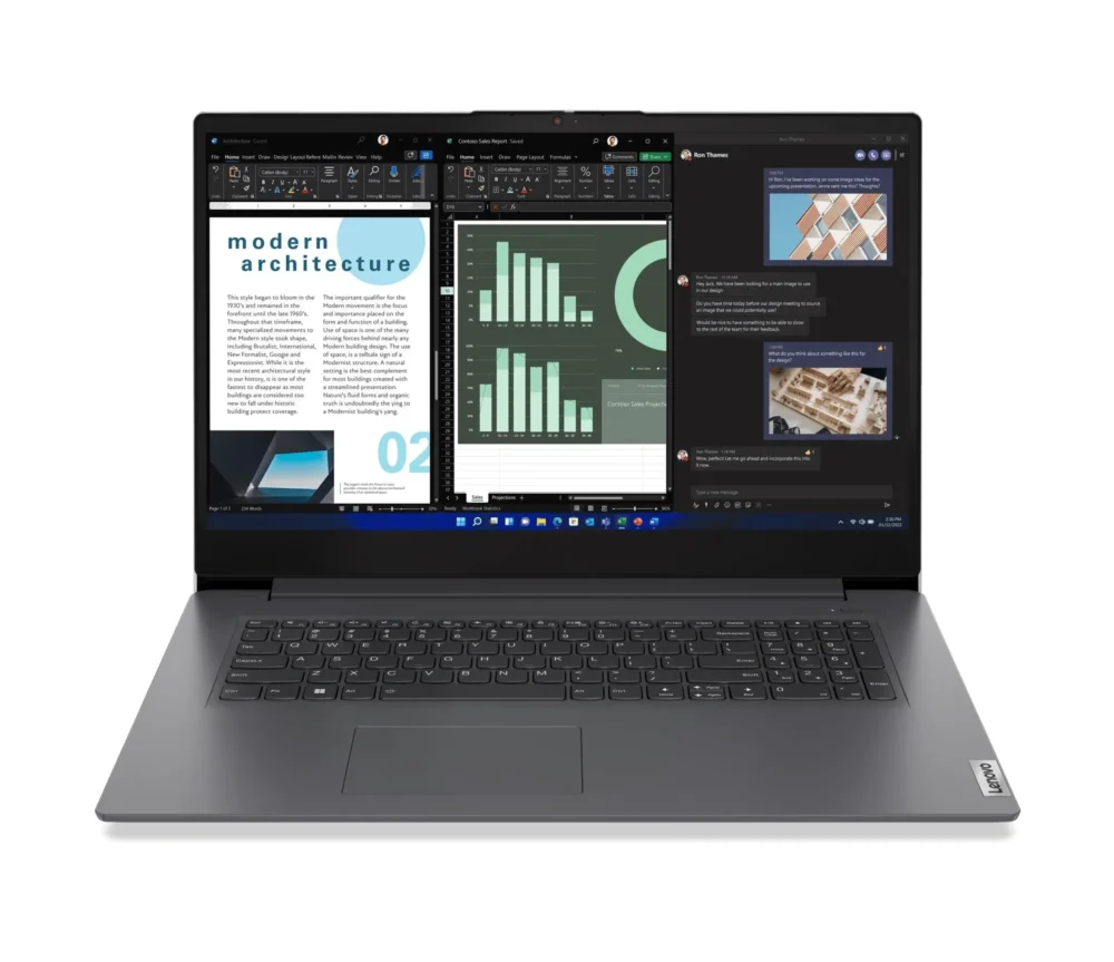 Лаптоп Lenovo V17 G4 IRU - 17.3" FHD Intel Core i5-13420H 16GB(8GB on board) DDR4 512GB SSD