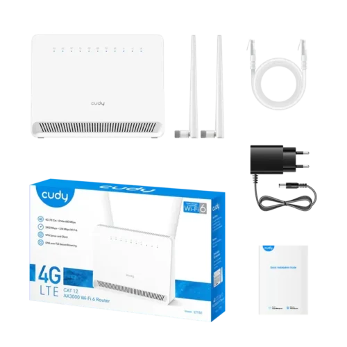Alternative view of Безжичен рутер Cudy LT15E  WiFI6, 4G LTE, AX3000, 4x 10/100/1000, 6 антени