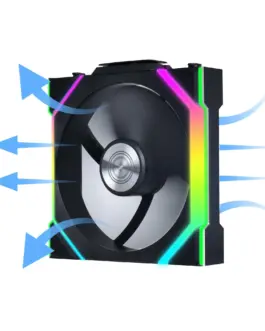 Alternative view of Вентилатор Lian Li UNI FAN SL Wireless ARGB PWM Reverse Blade - 120 mm Черен