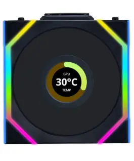 Вентилатор Lian Li UNI FAN SL Wireless LCD ARGB PWM - 120 mm Черен