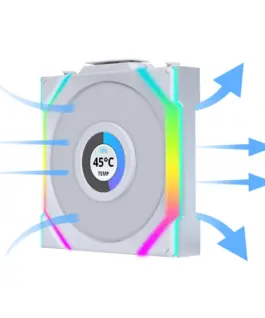 Alternative view of Вентилатор Lian Li UNI FAN SL Wireless LCD ARGB PWM - 120 mm Бял