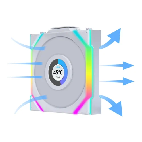 Alternative view of Вентилатор Lian Li UNI FAN SL Wireless LCD ARGB PWM - 120 mm Бял