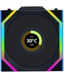 Вентилатор Lian Li UNI FAN SL Wireless LCD Reverse Blade ARGB PWM - 120 mm Черен