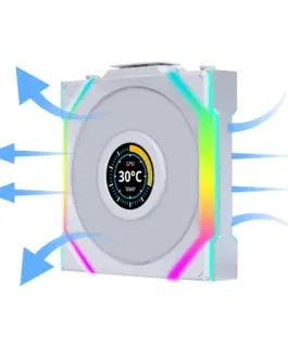 Alternative view of Вентилатор Lian Li UNI FAN SL Wireless LCD Reverse Blade ARGB PWM - 120 mm Бял