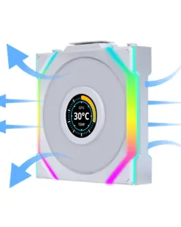 Alternative view of Вентилатор Lian Li UNI FAN SL Wireless LCD Reverse Blade ARGB PWM - 120 mm Бял
