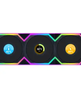 Вентилатори 3бр Lian Li UNI FAN SL Wireless LCD Reverse Blade ARGB PWM - 120 mm