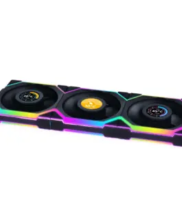 Alternative view of Вентилатори 3бр Lian Li UNI FAN SL Wireless LCD Reverse Blade ARGB PWM - 120 mm Черни