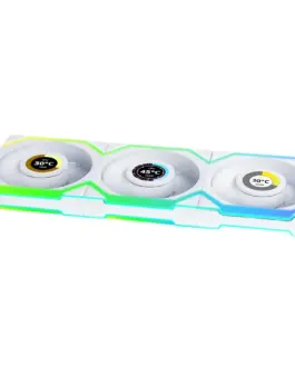 Alternative view of Вентилатори 3бр Lian Li UNI FAN SL Wireless LCD Reverse Blade ARGB PWM - 120 mm Бели