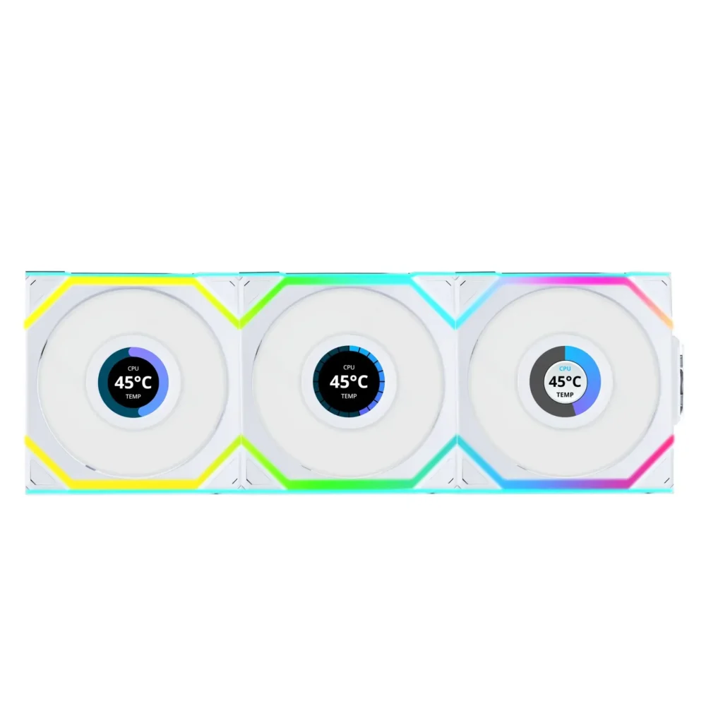 Вентилатори 3бр Lian Li UNI FAN SL Wireless LCD Reverse Blade ARGB PWM - 120 mm