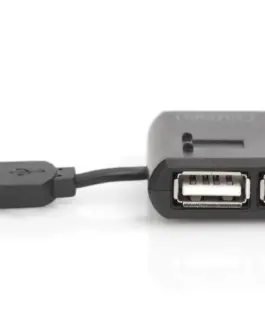 ХЪБ DIGITUS USB 4 Port -  гнездо x 4  - USB A щепсел - USB 2.0 -  черен - PN