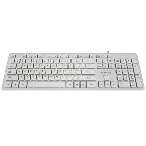 Makki нископрофилна кирилизирана клавиатура Keyboard USB BG – Low profile Chocolate – KB-C14