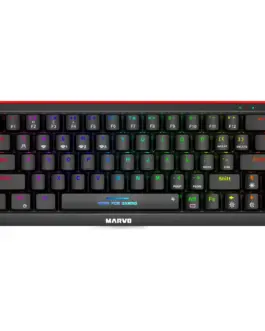 Marvo безжична механична геймърска клавиатура Wireless Gaming Mechanical keyboard Hecate 61WR Black - KG962W-R - Bluetooth 5.0 63