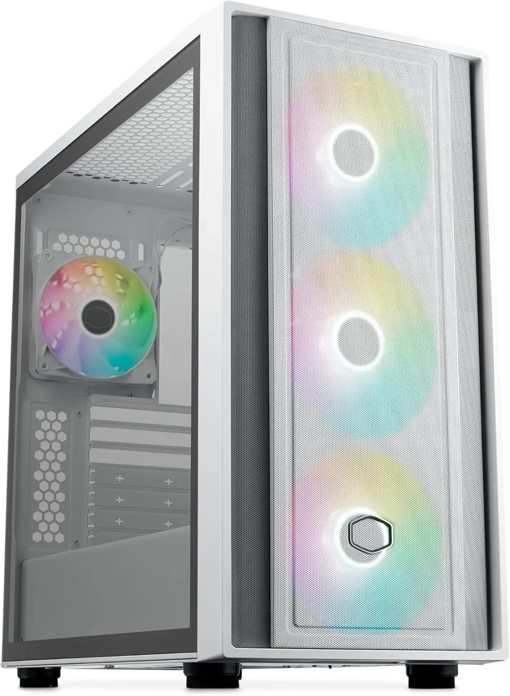 Кутия за компютър CoolerMaster MasterBox 600 - White ARGB