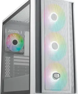 Кутия за компютър CoolerMaster MasterBox 600 - White ARGB