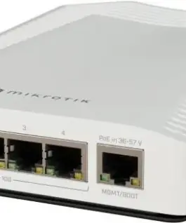 Суич MikroTik -CRS304-4XG-IN 1 x Gigabit Ethernet ports 4 x 10G PoE in:802.3af/at