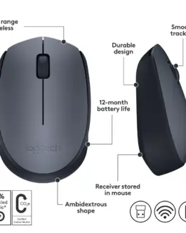 Alternative view of МИШКА LOGITECH M170 - Wireless - Black - PN 910-004642