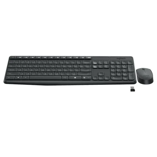 Alternative view of Kомплект безжични клавиатура с мишка Logitech MK235, Тъмносив