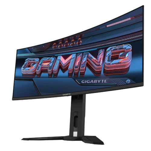 Alternative view of Гейминг монитор GIGABYTE MO34WQC - 34" QD-OLED, WQHD, 175Hz, 0.03ms, Vesa ClearMR 10000, HDR 400, KVM