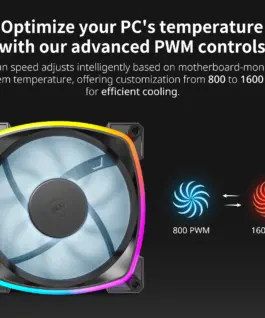 Alternative view of Montech вентилатор AX120 PWM, Fan 120mm, ARGB, Black