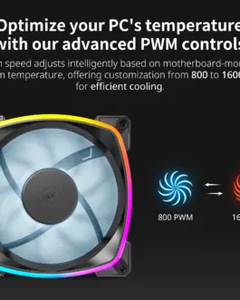 Alternative view of Montech вентилатор AX120 PWM, Fan 120mm, ARGB, Black