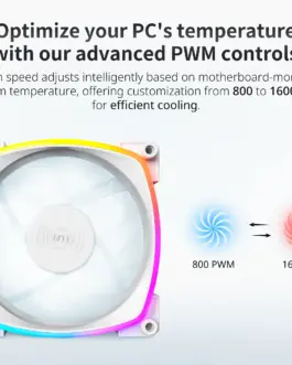 Alternative view of Montech вентилатор AX120 PWM, Fan 120mm, ARGB, White