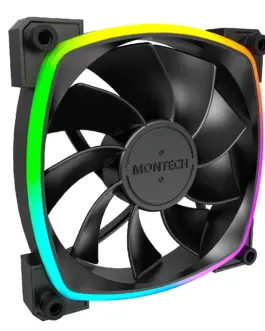Montech вентилатор RX120 PWM REVERSE Fan 120mm ARGB Black