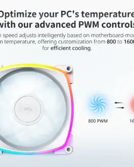 Alternative view of Montech вентилатор RX120 PWM, REVERSE Fan, 120mm, ARGB, White