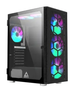Montech кутия X3 GLASS Mid-tower Case TG 6 fixed RGB Fans Black