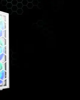 Alternative view of Montech кутия X3 GLASS, Mid-tower Case, TG, 6 fixed RGB Fans, White