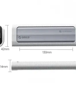 Alternative view of Orico външна кутия за диск Storage - Case - M.2 NVMe/SATA M/B key - USB3.1 Type-C/A, Silicone Protective Case, 10Gbps - AXM2S-G2-V1-GY-BP