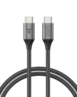 Orico кабел Cable USB C-to-C PD 100W Charging 1.0m Black - CDX-100CC-BK