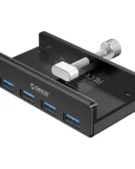 Orico хъб USB 3.0 HUB Clip Type 4 port Black - MH4PU-BK