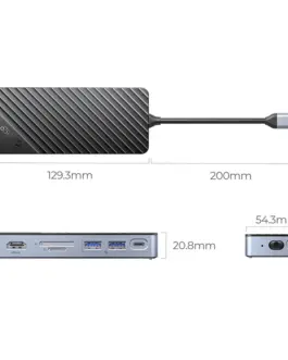 Orico докинг станция Portable Docking station M.2 SATA/NVMe - HDMI USB3.2-A x 2 USB-C (10Gbps) x 1USB-C (PD100W) SD/TF -