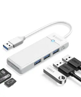 Orico хъб USB3.0 HUB White - 3 x USB3.0 SD TF - PAPW3AT-U3-015-WH