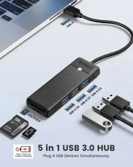 Alternative view of Orico хъб USB3.0 HUB White - 3 x USB3.0, SD, TF - PAPW3AT-U3-015-WH