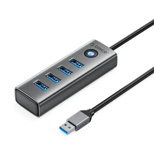 Orico хъб HUB USB3.0 4 port Aluminium Grey - PDD4U-U3-015-GY