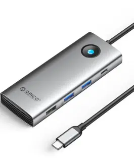 Orico докинг станция Type-C Docking Station Power Distribution 100W - HDMI Type-C x 1 USB3.0 x 2 USB 2.0 x 1 LAN 1000Mbps Gigabit VGA -