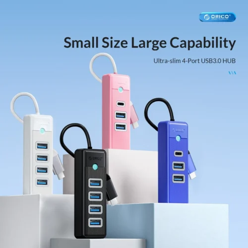 Alternative view of Orico хъб HUB USB3.1 3 port - 2 x USB3.0, 1 x Type C, Black - PWC2U-C3-015-BK