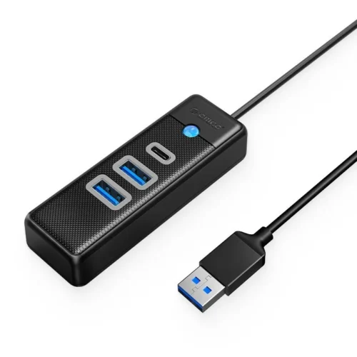 Orico хъб HUB USB3.0 3 port - 2 x USB3.0 1 x Type C Black - PWC2U-U3-015-BK