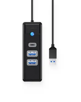 Alternative view of Orico хъб HUB USB3.0 3 port - 2 x USB3.0, 1 x Type C, Black - PWC2U-U3-015-BK