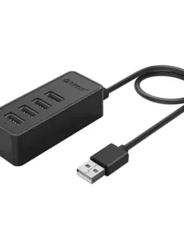 Orico хъб USB2.0 HUB 4 port - USB/Micro USB input Black - W5P-U2-100-BK-EP