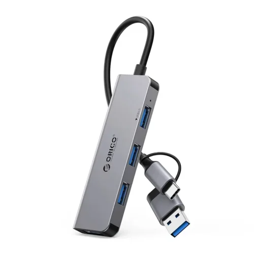 Orico хъб HUB USB-C/USB-A 4 port - USB3.0 x 1 USB2.0 x 3 Aluminium - YSA5-U3-GY