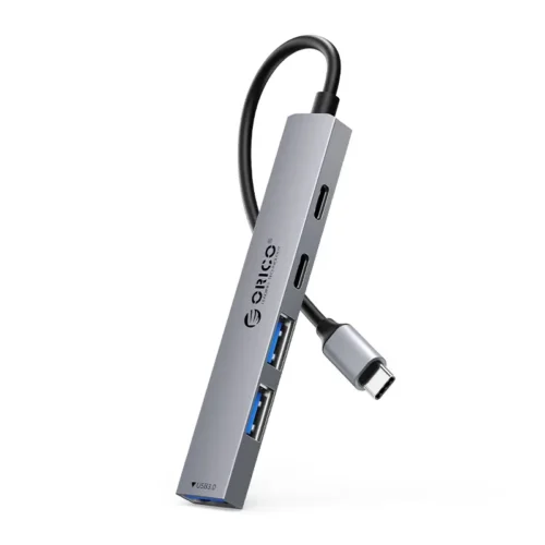 Orico хъб HUB USB-C 5 port - USB3.0 x 1 USB2.0 x 2 USB-C x 2 Aluminium - YSB4-U2-GY