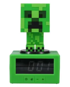 Часовник с аларма Paladone: Minecraft - Creeper Icon Alarm Clock PP11369MCFV3