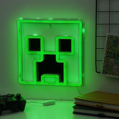 Лампа Paladone: Minecraft – Creeper Wall Mountable LED Neon Light