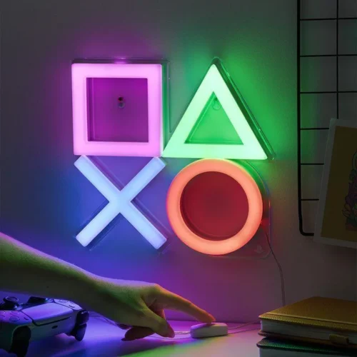 Лампа Paladone: Playstation – Wall Mountable LED Neon Light
