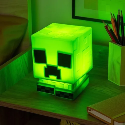 Лампа Paladone: Minecraft – Creeper SquishyGlo Silicone Light Rechargeable